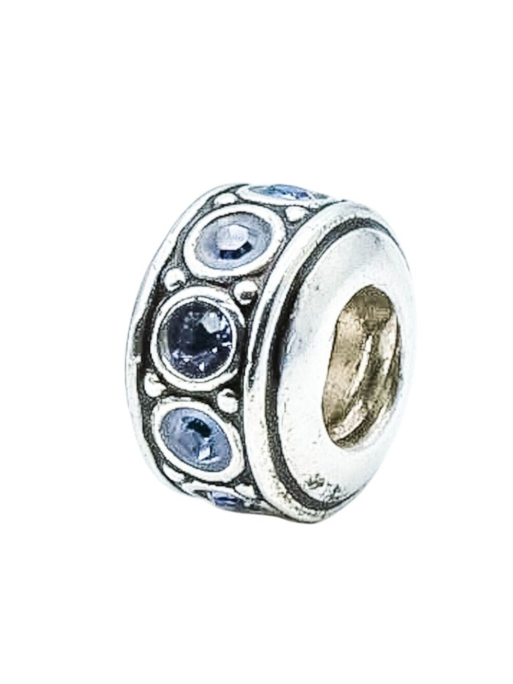 Chamilia December Birthstone Wheel Swarovski Crystal Sterling Silver Charm Bead